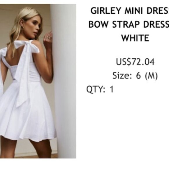 White Linen Mini Dress - Picture 1 of 4